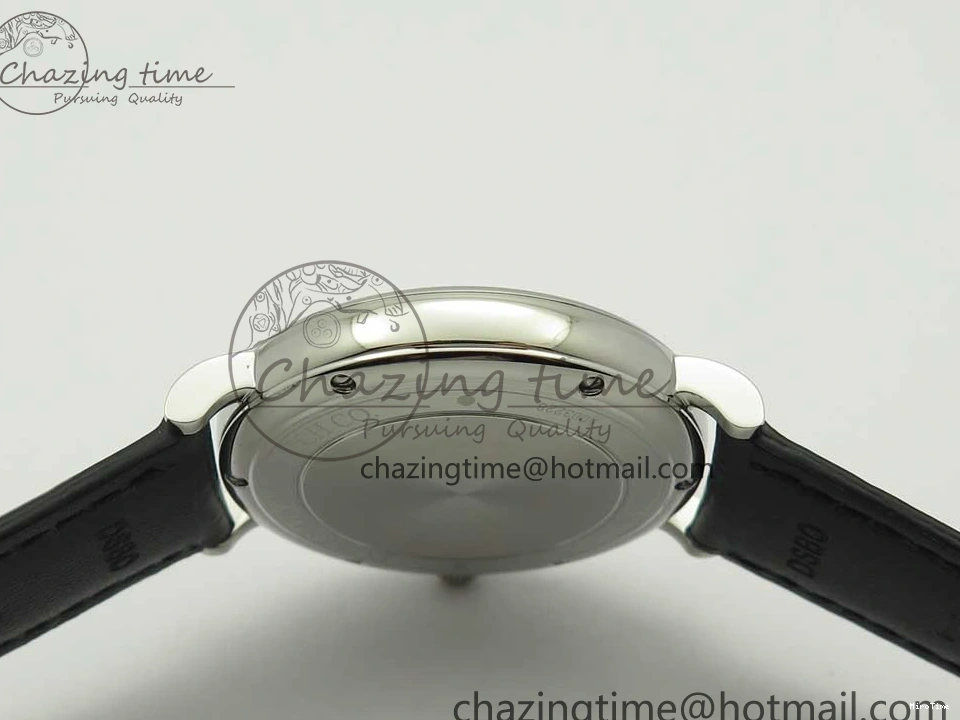 MIROTIME 0322 Affordable Portofino Automatic SS FKF 1:1 Best Edition Black Dial on Black Leather Strap A 7136